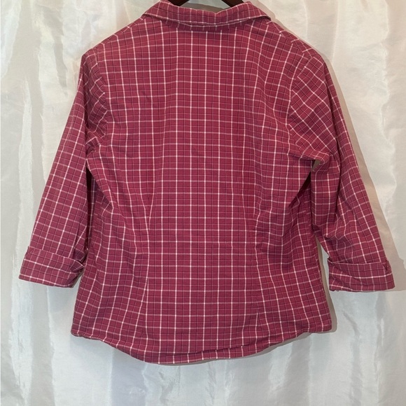Sonoma Life + Style Red Plaid Button Down Shirt | Stretch | Size L - Picture 3 of 6